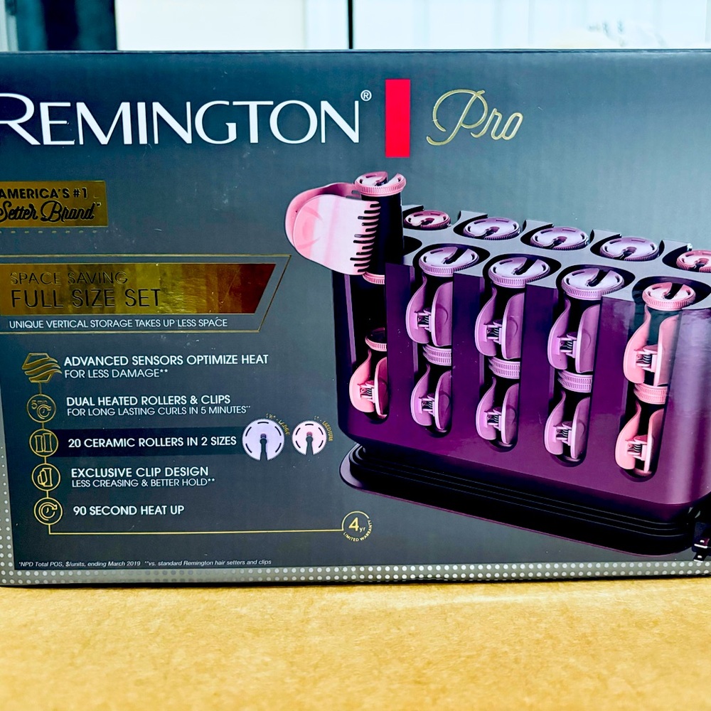 New in Box! Remington Pro Space Saving Full Set Of Ceramic Hot Rollers